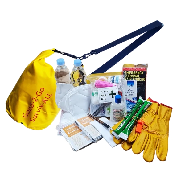 Good 2 Go 2 Person Civil Defence, Survival Kit in Draw String Bag