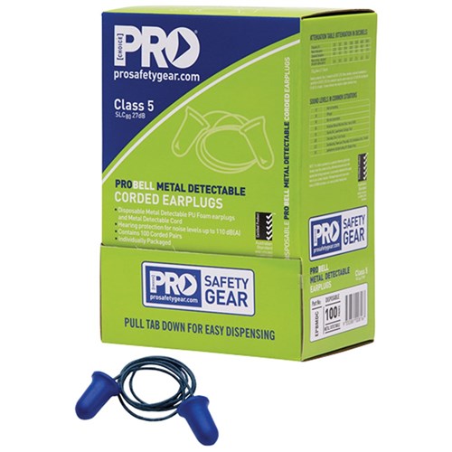 Probell Metal Detectable Earplugs Corded