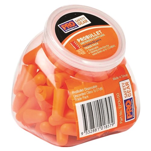 Probullet Disposable Uncorded Earplugs 50 Pack