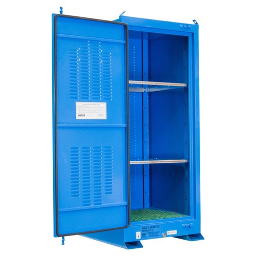 Dangerous Goods Outdoor Storage Cabinet - 250L (1 door, 3 shelves)