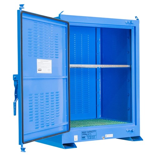 Dangerous Goods Outdoor Storage Cabinet - 250L (1 door, 2 shelves)