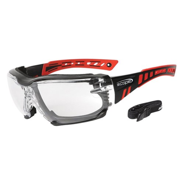 Speed Pro Red/Black Frame Titanium AF/AS Clear Lens