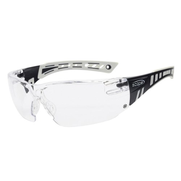 Speed White/Navy Blue Frame Titanium AF/AS Clear Lens