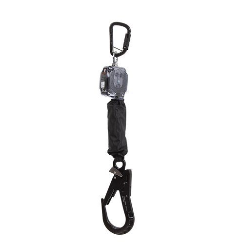 Tetha BLOQ 2M Self Retracting Lifeline C/W 1 X Triple Action Karabiner And 1 X Triple Action Aluminium Scaff Hook