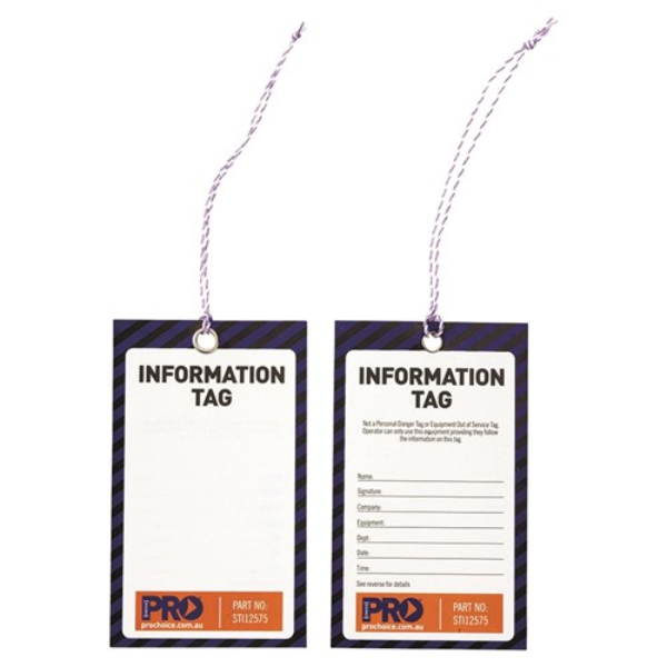 Safety Tag -125mm X 75mm Information (Blank)