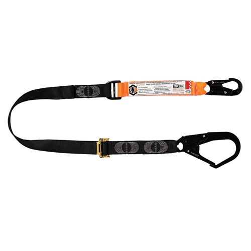 Elite Single Leg Shock Absorbing 2M Adjustable Lanyard With Hardware SN & SD