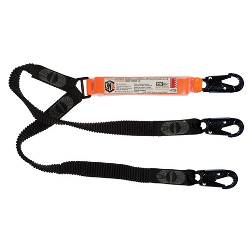 Elite Double Leg Elasticated Lanyard With Hardware SN X3