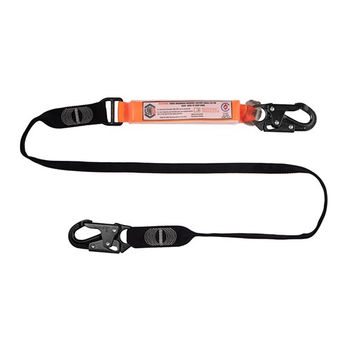 Elite Single Leg Shock Absorbing Webbing Lanyard With Hardware SN X2