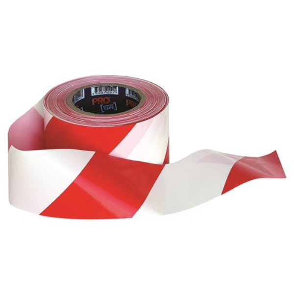 Barricade Tape - 100m X 75mm Red & White