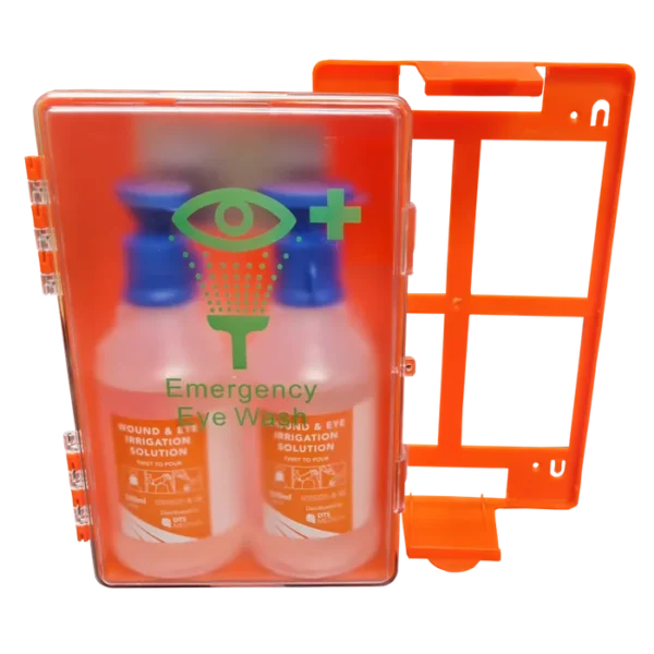 Premium Eye Wash Station 2 x 500ml Eye Wash & Mirror