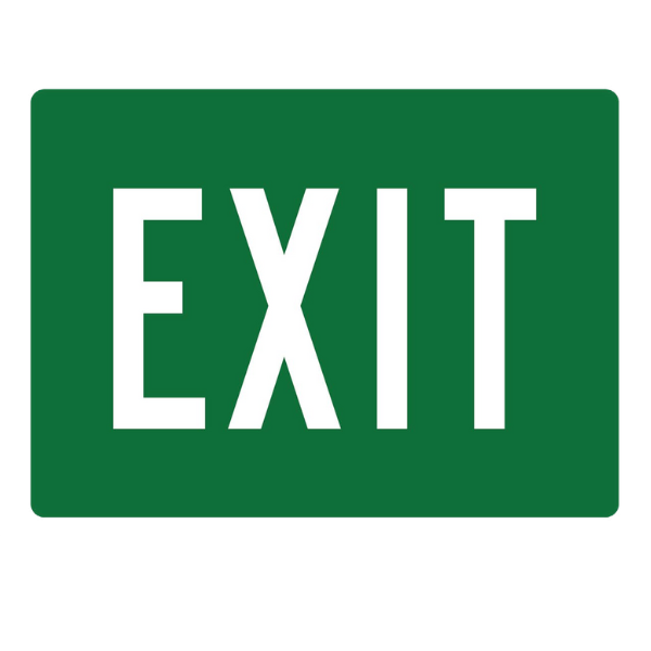 Green Rectangle Exit Sign