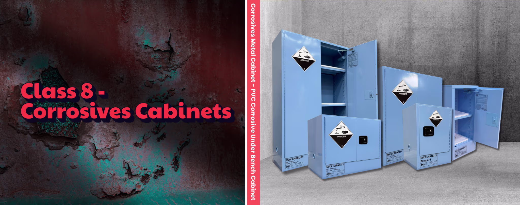 Class 8 – Corrosive Cabinets Category Header Banners