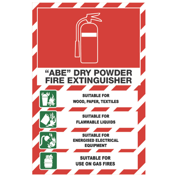 “ABE” Dry Powder Fire Extinguisher Sign