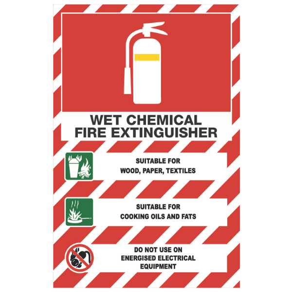 Wet Chemical Fire Extinguisher Sign