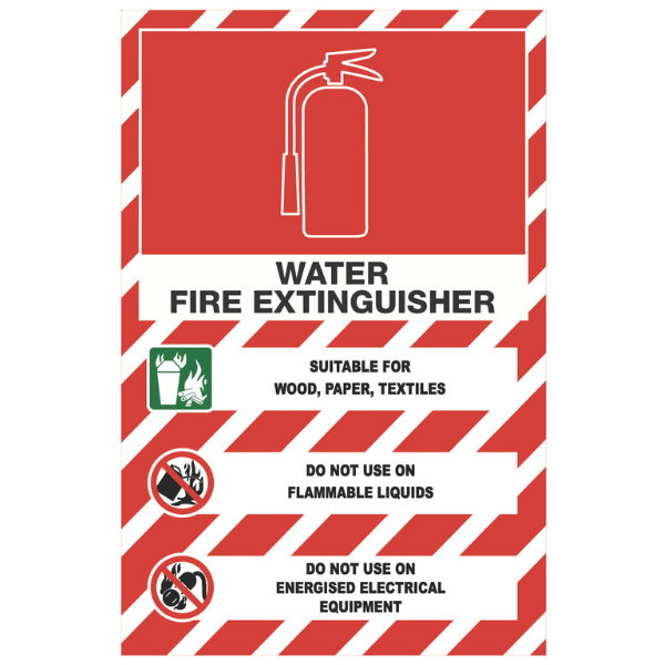Water Fire Extinguisher Sign