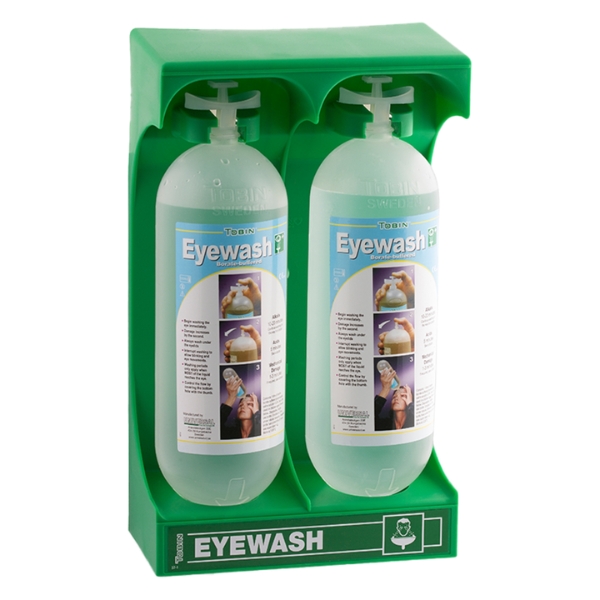 Tobin Eyewash Buffer Solution Mobile Stand - 2 Bottles