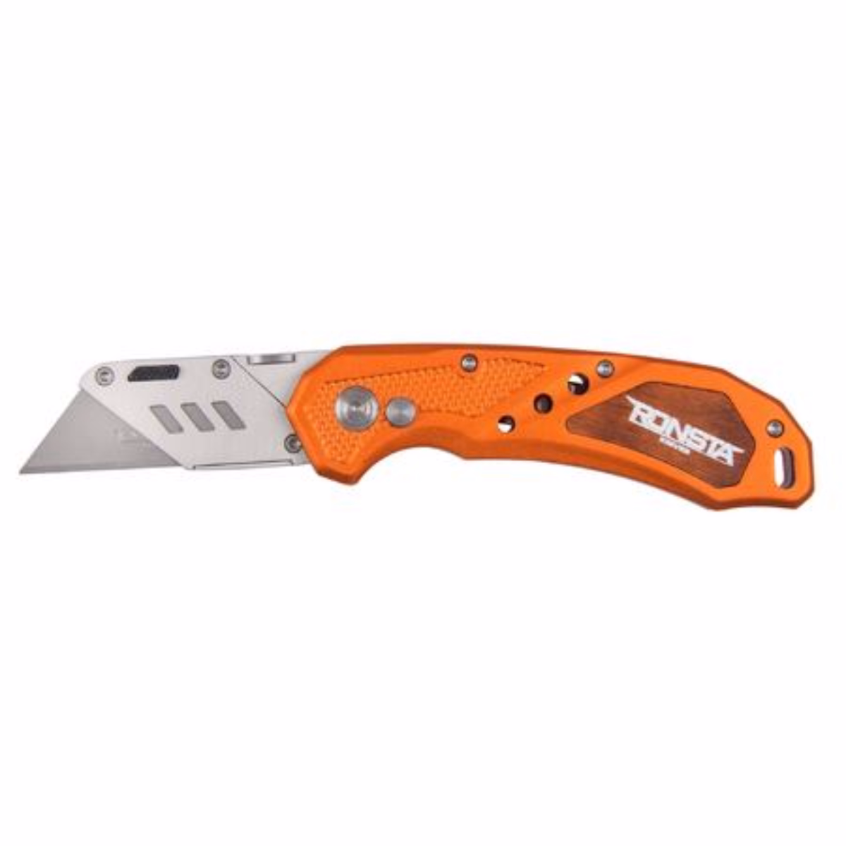 Ronsta Knives Fixed Blade Knife Folding Lock Back with Wood inlay decoration.
