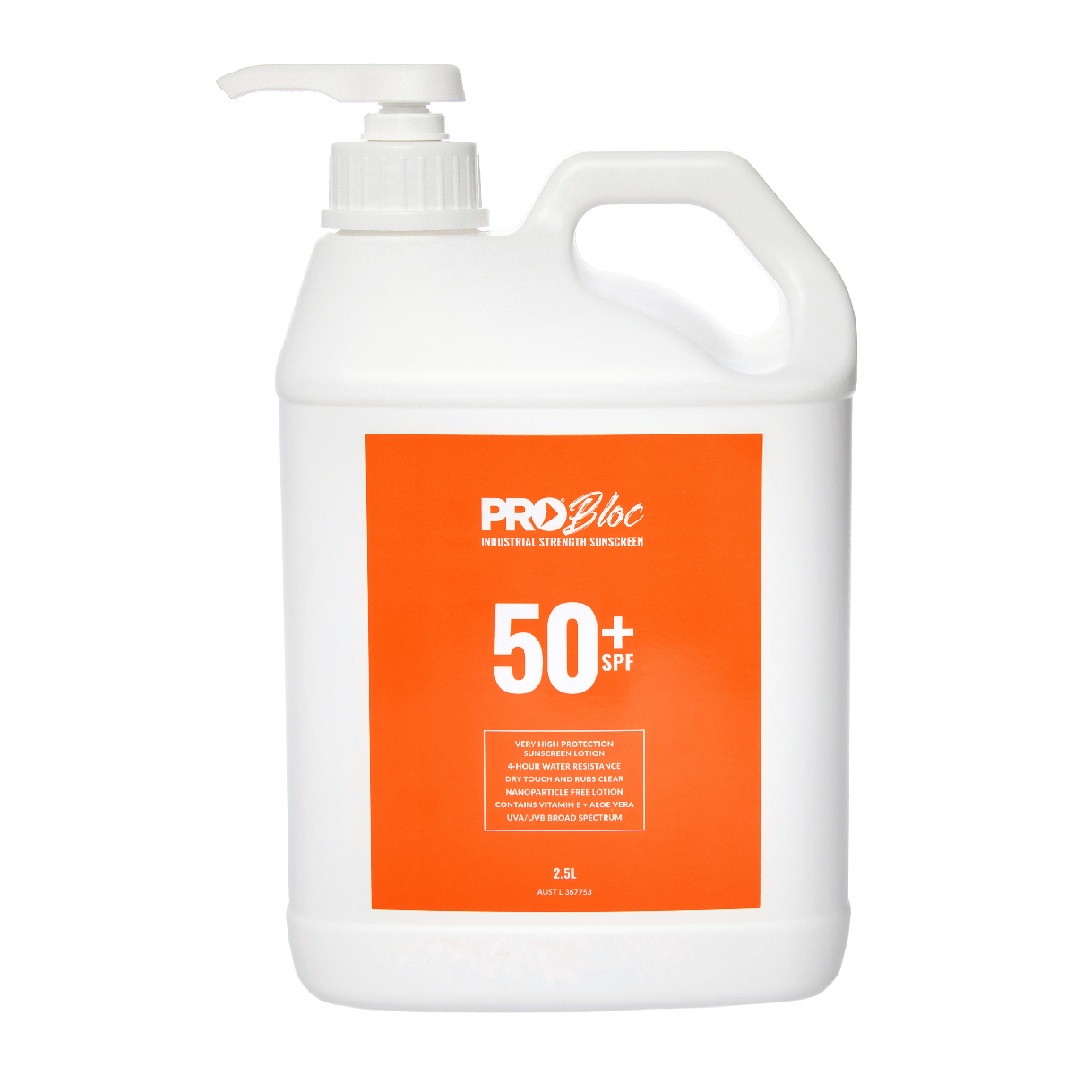 Probloc SPF 50 + Sunscreen 2.5L Pump Bottle
