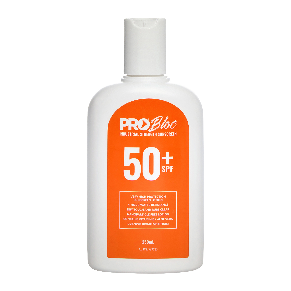 Probloc SPF 50 + Sunscreen 250ML Squeeze Bottle