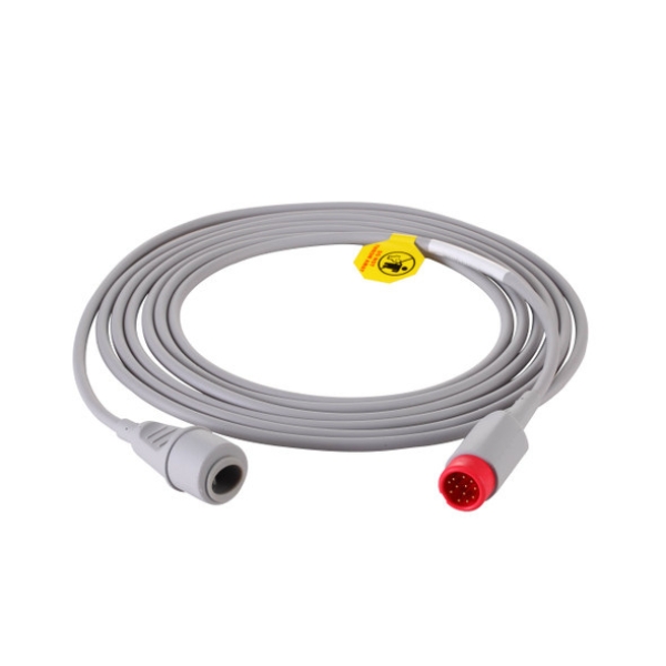 Edan ECG Cable, 3-lead, Snap, Defib, AHA, 3.4m, Reusable for X10 Monitor