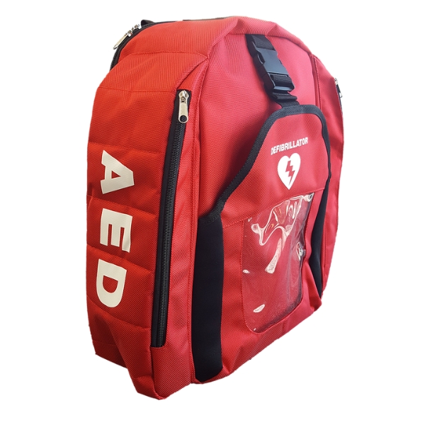 Red Empty AED Defibrillator Bag