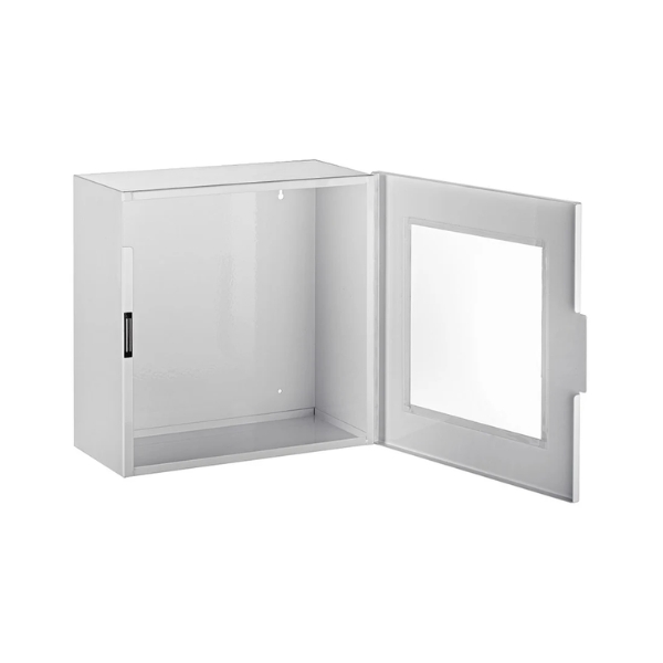 Metal Defibrillator Cabinet with Perspex Front