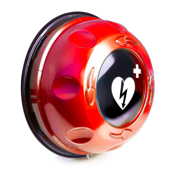 Rotaid Outdoor Defibrillator Cabinet Lockable Red