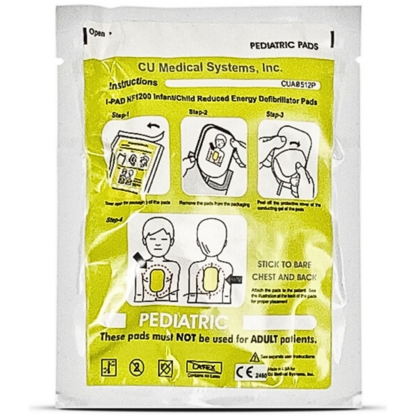 i-PAD Defibrillator Pads Pediatric Set/2 Red NF1200 (41170)