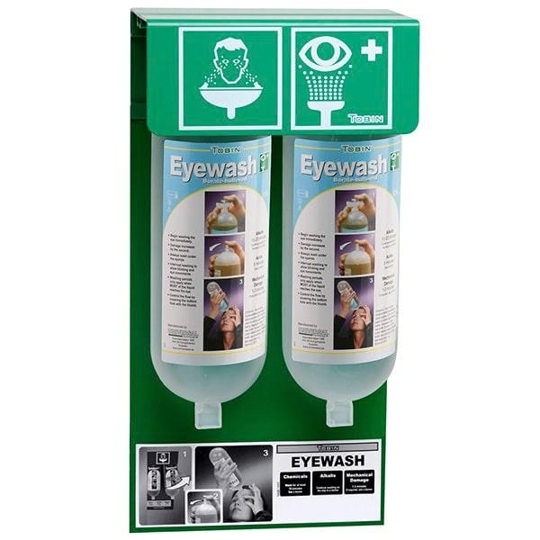 Tobin Eyewash Buffer Solution Stationary Stand - 2 Bottles