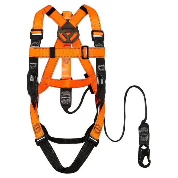 Elevated Work Platform (EWP) Harness c/w Permanently Attached Lanyard 2M