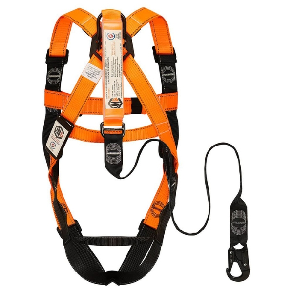 Elevated Work Platform (EWP) Harness c/w Permanently Attached Lanyard 2M