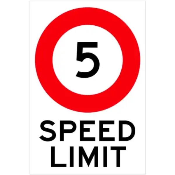 5 KM Speed Limit Sign