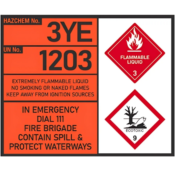 Hazchem - 3YE Tank Decal Stickers