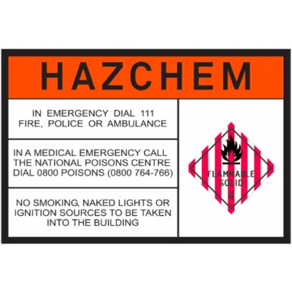 Hazchem Sign- Class 4 Flammable Solid