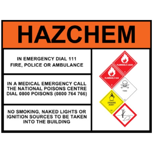 Hazchem Sign-5 Diamonds