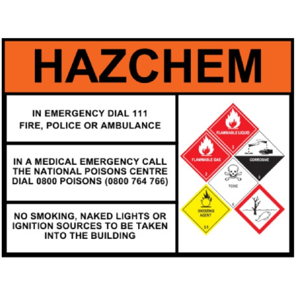 Hazchem Sign-6 Diamonds