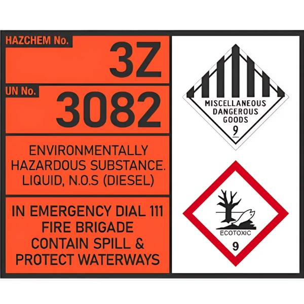 Hazchem - 3Z Tank Decal Stickers