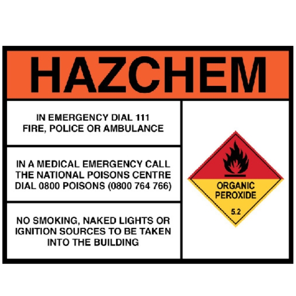 Hazchem Sign-Organic Peroxide