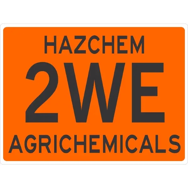 Hazchem 2WE Agrichemical Sign